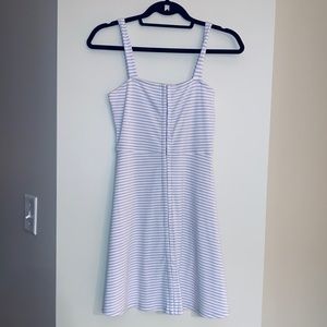 Lavender + White Striped Skater Dress NWOT